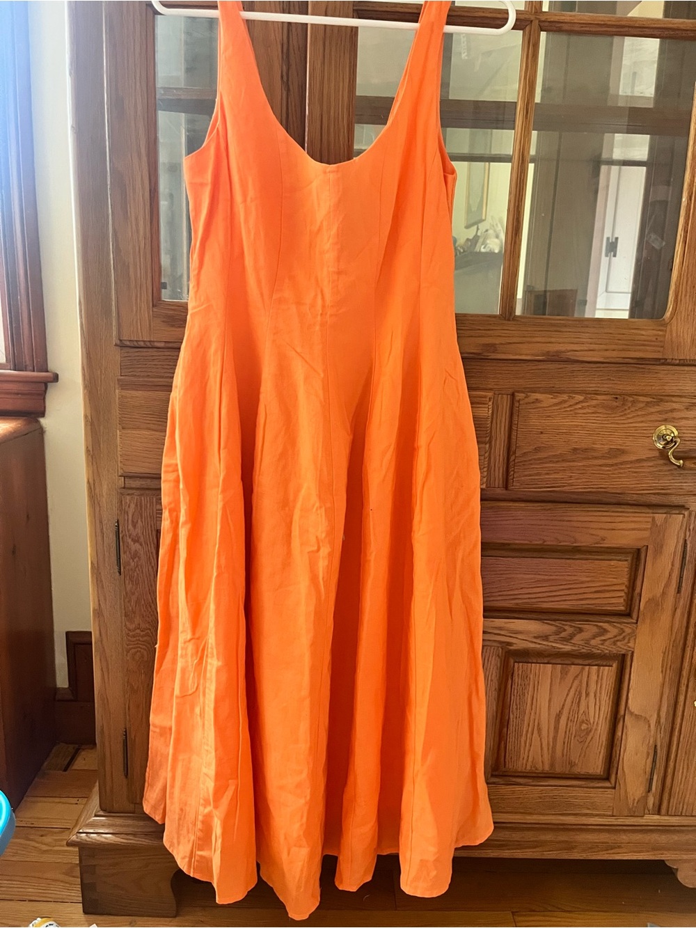 Love Bonito Bright Orange Sleeveless Midi Dress